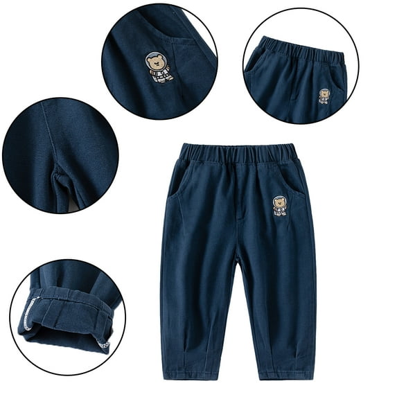Esaierr Kids Baby Boys Sweatpants Spring Summer Toddler Boys Jogger Pants Sports Trousers Breathable Cotton Elastic Waist Sweat Pants with Pockets for 2-10Years