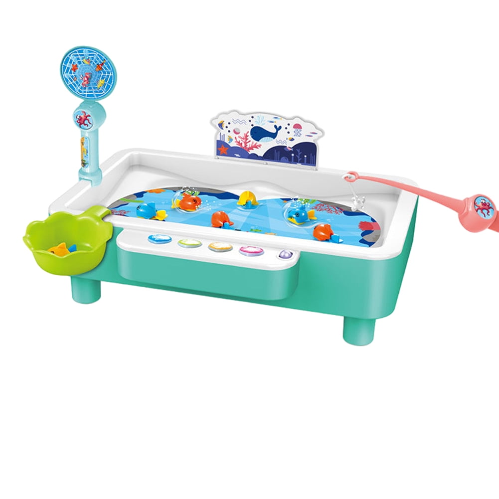Esaierr Kids Baby Fishing Game Set Small Fish Fishing Rods Motorized Spinning Floating Track Suitable for Kids and Toddlers Ages 3 4 5 6 7 and Up