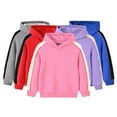 thumbnail image 1 of Esaierr Kids Baby Fleece Sweatshirts for Boys Girls，Toddler Fall Winter Hooded Sweatsuit Long Sleeves Thickened Warm Sweaters Top Unisex Plush Hoodies Pullover ,Size 1-12 Years, 1 of 6