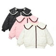 thumbnail image 1 of Esaierr Kids Baby Girls Autumn Winter Jacket,Toddler Lapel Button Doll Collar Short Cotton Outwear Fleece Cotton Coats for 3-11Y, 1 of 8