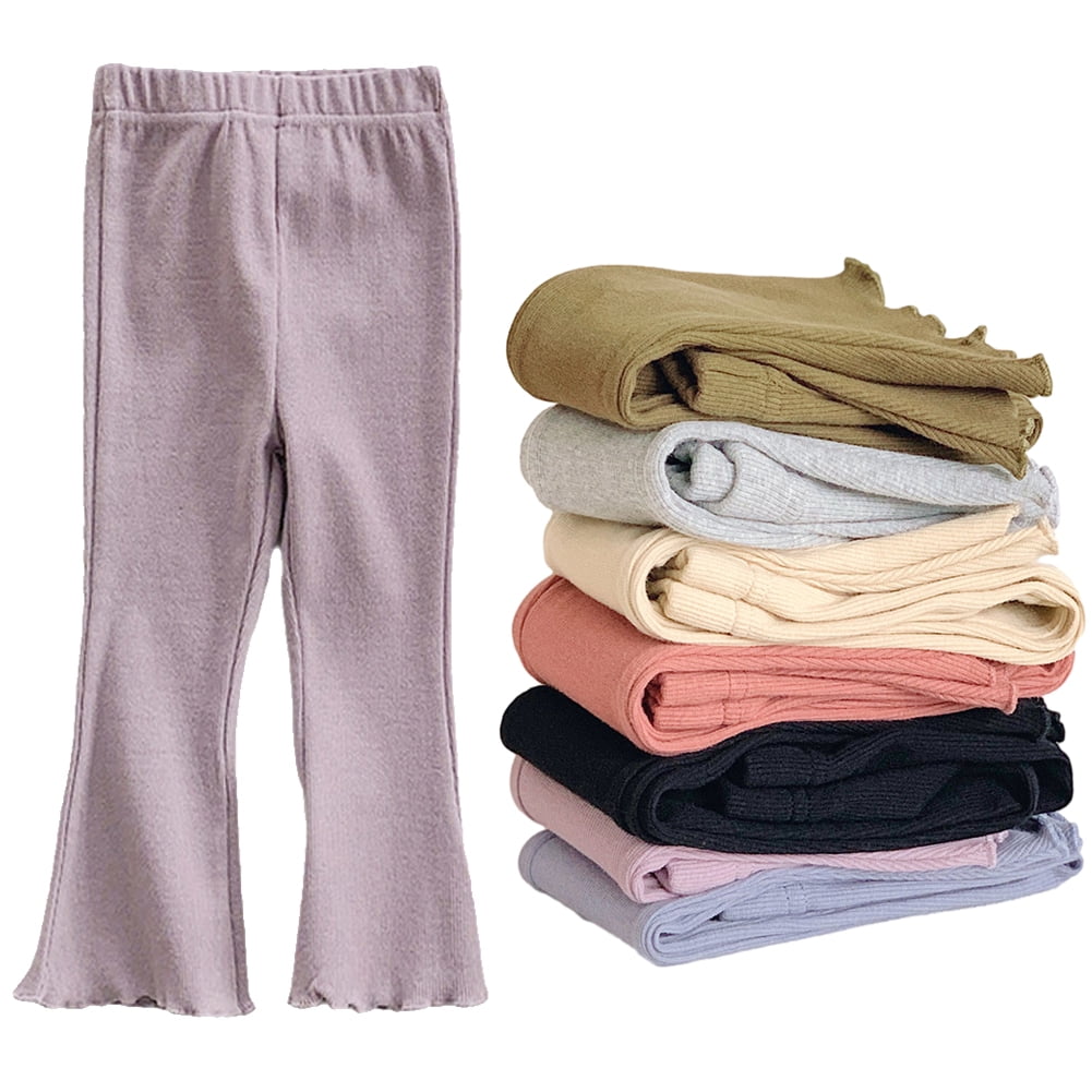Esaierr Kids Baby Girls Flare Leggings,110Y Toddler Girl Bell Bottoms