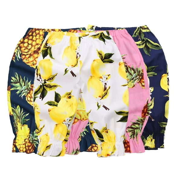 Esaierr Kids Baby Girls Floral Spring Summer Sweatpants Toddler Print Soft Jogger Pants Fashion Sweet Summer Spring Seven Points Sports Pants,Sizes 1-9T