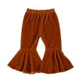 thumbnail image 1 of Esaierr Kids Baby Girls Velvet Flare Pants Leggings Baby Fall Winter Bell Bottoms Trousers Newborn Elastic Waist Bottoms Tights Little Girls High Waisted Casual Ruffle Long Pants for 6M-6Y, 1 of 7