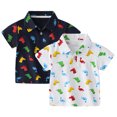 thumbnail image 1 of Esaierr Kids Baby Short Sleeve Shirt for Boys,Toddler Summer Cartoon Print Shirts Hawaiian Shirt Cartoon Outfits Clothing Set Short Sleeved Shirt ,Sizes 1-7T, 1 of 6