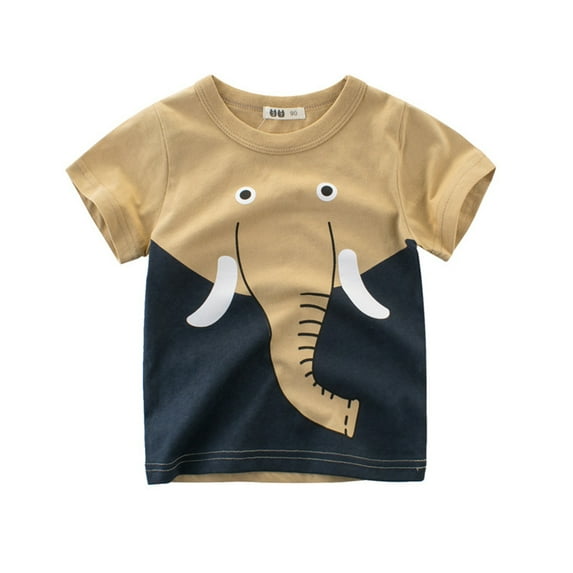 Esaierr Kids Baby Short-Sleeve T-Shirts Tees for Boys,Toddler Summer Crew Neck Short Sleeve Tees Top Casual Pullover Cute Short-Sleeve Shirts for 1-10Y