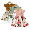 thumbnail image 1 of Esaierr Kids Baby Summer Dresses for Girls Flower Short Sleeve 12M-8Years,Infant Ruffles Dresses Casual Party Dresses Toddler Girls Skirt Dress, 1 of 7