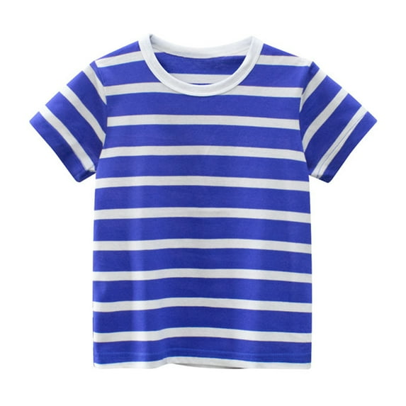 Esaierr Kids Baby Summer T Shirt Tees for Boys Girls Striped Shirt 1-9T Toddler Short Sleeve T Shirt Cotton Casual Short Sleeve Unisex T Tops