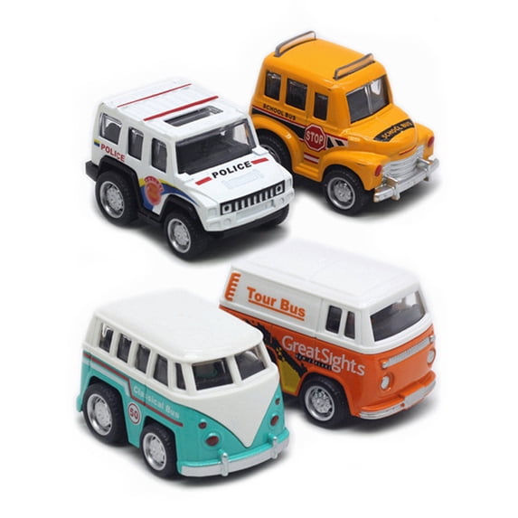 Esaierr Kids Baby Toys Car Big Wheel Cartoon Car Set Fire Engine Engineering Car 3-6 Y Boys Toys Car