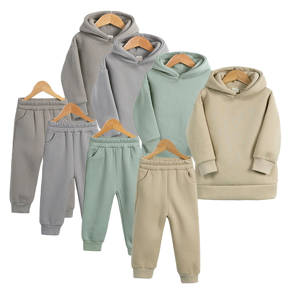 Esaierr Kids Baby Unisex Fleece Hoodies Tracksuit Sweatsuits for Boys