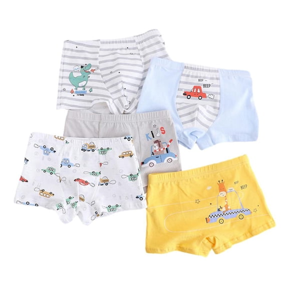 Esaierr Kids Boys Boxer Briefs Cotton 4pcs Boys Underwear Boxer Briefs Toddler Boxers 2T-18T Toddler Boy Boxer Briefs 3T underwear for boys 5T