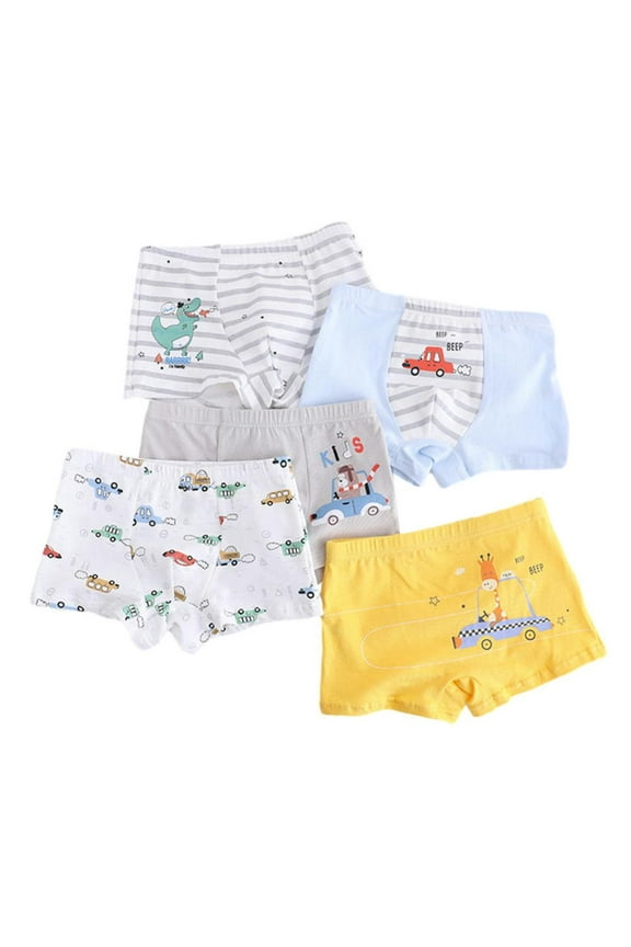 Kids Boys Boxer Briefs Cotton 4pcs Boys Underwear Boxer Briefs Toddler Boxers 2T-18T Toddler Boy Boxer Briefs 3T underwear for boys 5T
