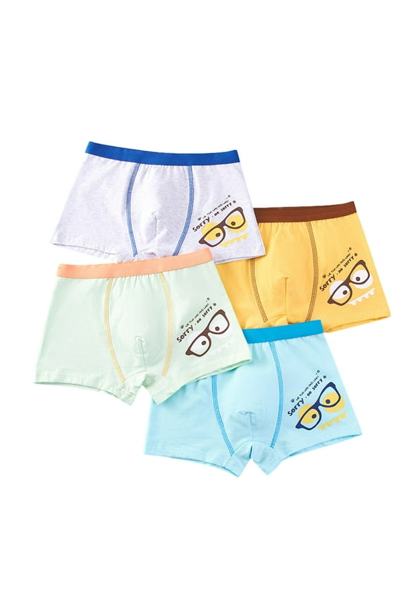 Kids Boys Boxer Briefs Underwear Toddler Cotton Boxer Briefs Cartoon Training Boy Shorts for Teen Boys Size 3-18 Years