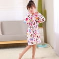 thumbnail image 1 of Esaierr Kids Boys Girls Robe Hooded Bathrobe for Toddler Robes Soft Fleece Pajamas Robe for 1-10Y, 1 of 4
