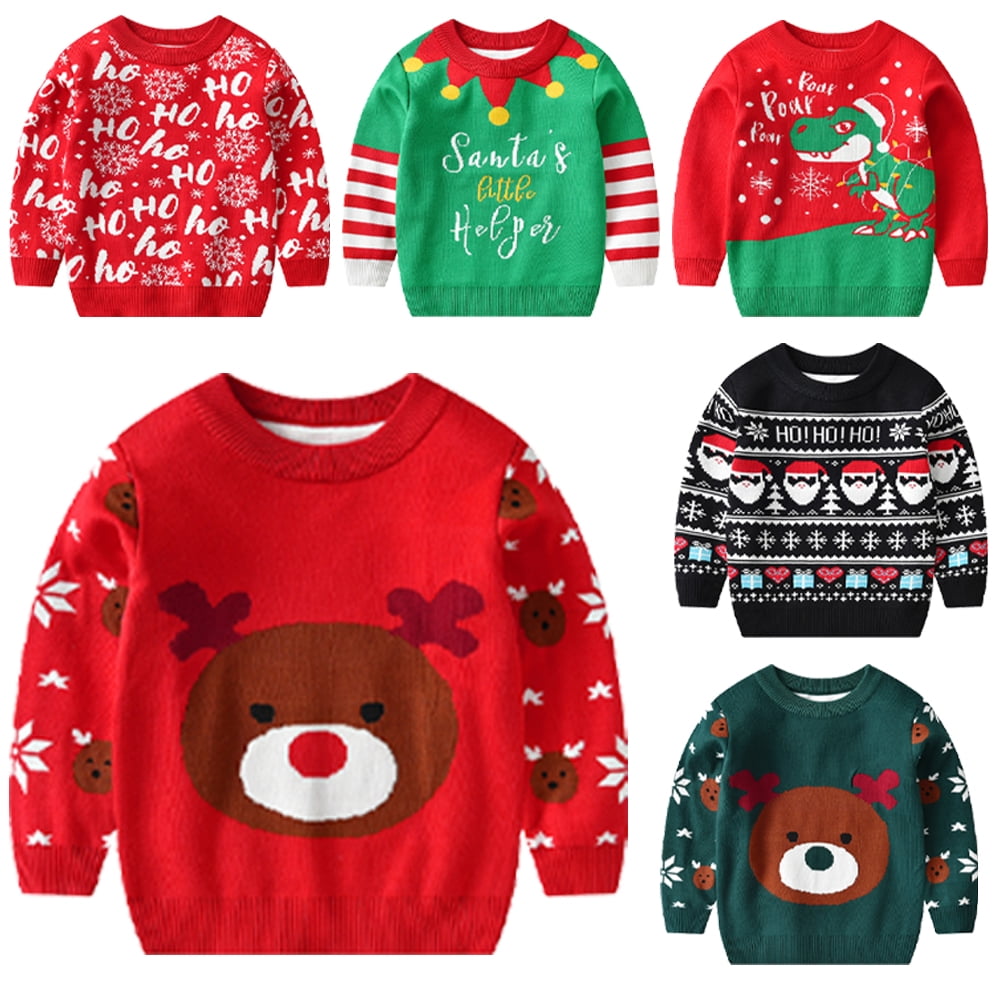 Esaierr Kids Christmas Sweater for Toddler Boys Girls Knit Sweater Walmart Kids Christmas Sweaters