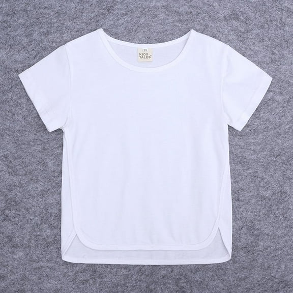 Esaierr Kids Cotton T-Shirts,Baby Summer Short Sleeve Solid Crewneck Tees Toddler Fashion Tees