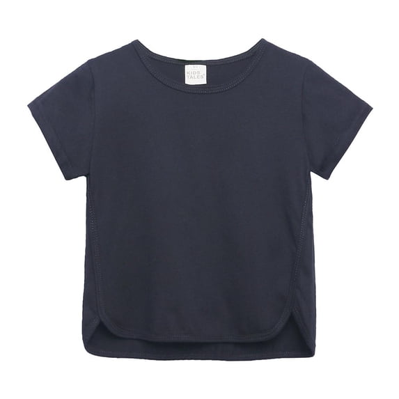 Esaierr Kids Cotton T-Shirts,Baby Summer Short Sleeve Solid Crewneck Tees Toddler Fashion Tees