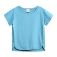 thumbnail image 1 of Esaierr Kids Cotton T-Shirts,Baby Summer Short Sleeve Solid Crewneck Tees Toddler Fashion Tees, 1 of 4