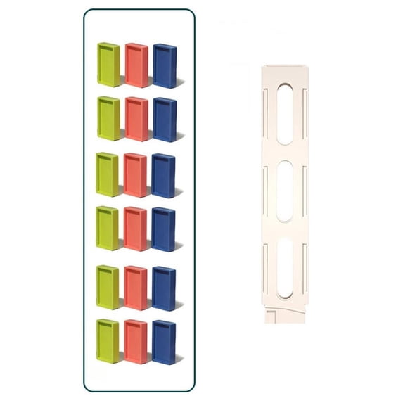 Esaierr Kids Electric Train Accessories Dominoes 100 Pieces 5 Packs + 1 Storage Box(Colour Random, Train Not Included)