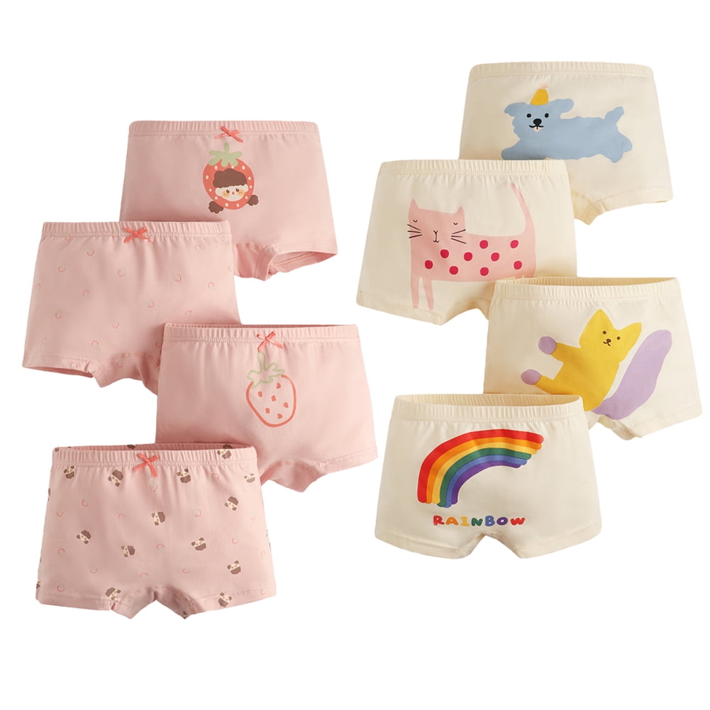 Esaierr Kids Girls Cotton Underwear Shorts Panties for Toddler Girls 612Y Soft Kids Boxer