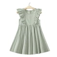 thumbnail image 1 of Esaierr Kids Girls Dress,Baby Sleeveless Cotton Dresses Toddler Girls Solid Color Lovely Dress, 1 of 7
