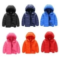 thumbnail image 1 of Esaierr Kids Puffer Down Jacket for Boys Girls Light Winter Coats Solid Color Teenagers Down Jacket Unisex Hooded Down Jacket Short Outerwear for 6-13 Years Old, 1 of 9
