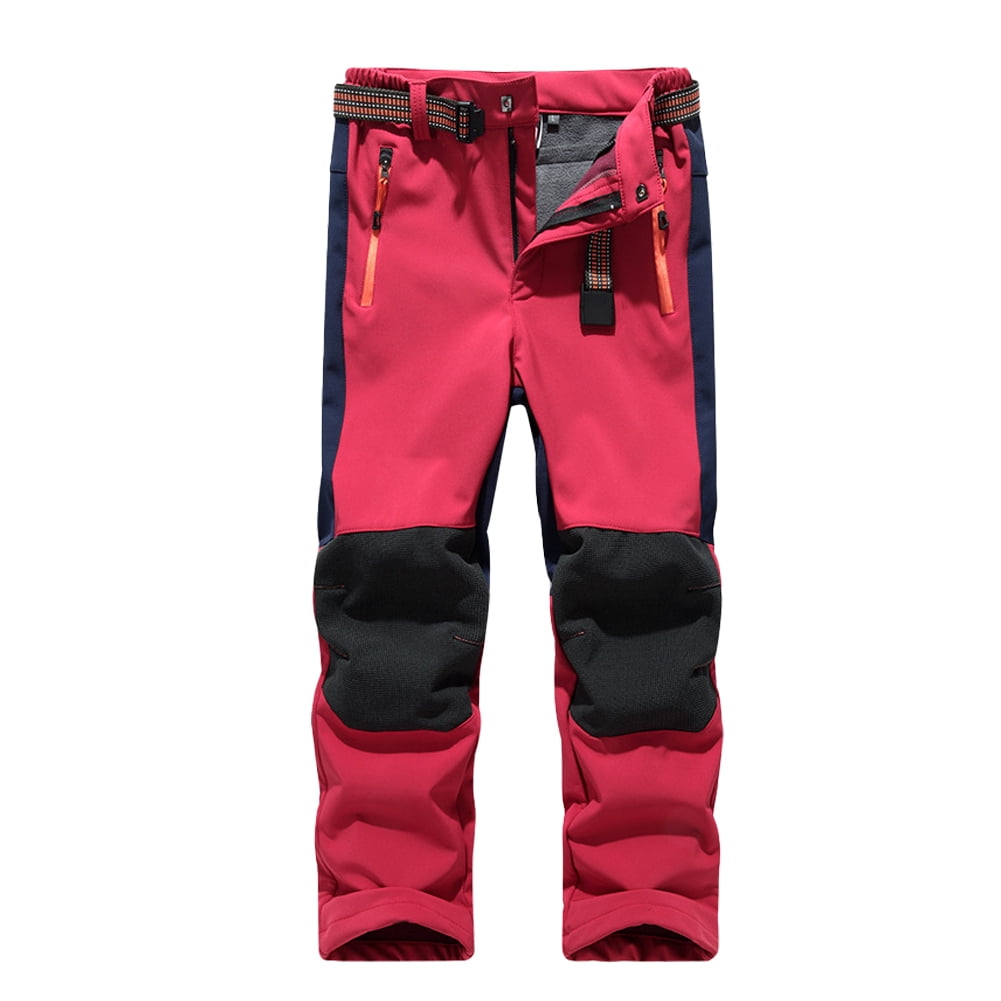 ZCFZJW Kids Youth Snow Pants, Warm Fleece Skiing Hiking