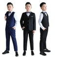 thumbnail image 1 of Esaierr Kids Teen Boy's Tuxedos Toddler 3Pcs Formal Suits Set Youth Slim Fit Suit for Weddings,Boys Dress Suits Boy Tuxedo Set for 5-16T, 1 of 7