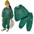 thumbnail image 1 of Esaierr Kids Toddler 2PCS Pullover Sweatshirt Set for Boys Girls Jogging Tracksuit Long Sleeved Sweatsuit Autumn Winter Clothes+Pants Set for 4-8y, 1 of 5