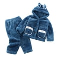 thumbnail image 1 of Esaierr Kids Toddler Baby 2pcs Hoodie Bathrobe Pajamas Set,Newborn Rabbit Ears Fleece Robes Pajamas,Toddler Boys Girls Night-Robe, 1 of 1