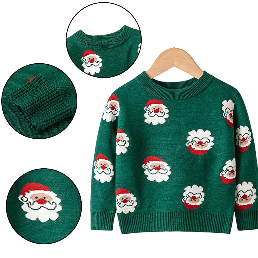 Weihnachtspullis Für Kinder 1-7 Jahre - Süße Xmas Sweatshirts Mit Santa & Rentier-Motiven