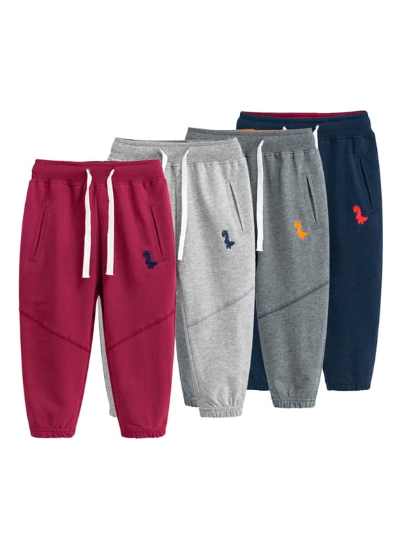 Kids Toddler Boys Cotton Jogger Pants Fall Dinosaur Sweatpants Cartoon Sweat Pants Casual Lounging Bottoms Trousers for 1-9 Years