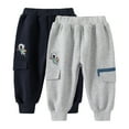 thumbnail image 1 of Esaierr Kids Toddler Boys Fleece Sweatpants Jogger Pants Elastic Waist Sweat Pants Autumn Winter Jogger Trousers Baby Youth Boys Warm Active Pants for 1-7T, 1 of 7
