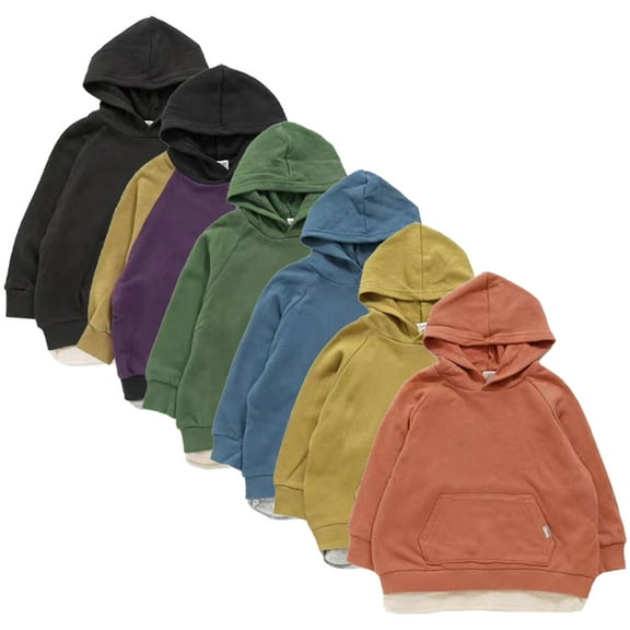 Esaierr Kids Toddler Boys Girls Hooded Sweatshirt Baby Casual Pullover Sweatsuit Kid Spring Autumn Cotton Sweater for 3-12T