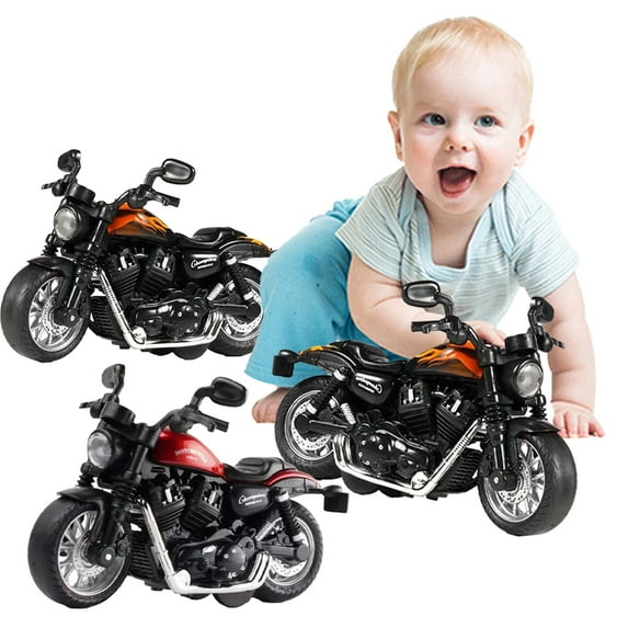Esaierr Kids Toddler Boys Girls Motorcycle Vehicle Toys Lighting Baby Alloy Racing Car Toys