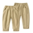 thumbnail image 1 of Esaierr Kids Toddler Boys Pant for Kids Toddler,Baby Joggers Sweatpants Elastic Waist Casual Pocket Fashion Casual Solid Color Spring Fall Trousers for 1-8Years, 1 of 7