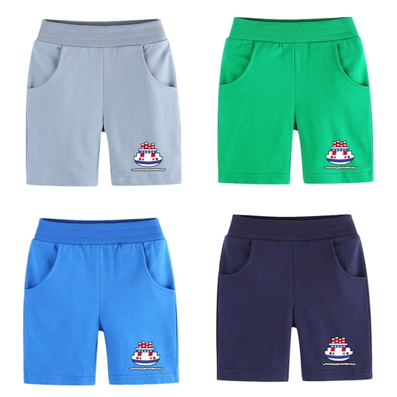 Esaierr Kids Toddler Cotton Shorts for Boys Girls,Baby Summer Athletic Active Cotton Shorts Little Boys Girls Sports Casual Elastic Five Quarter Medium Pants for 1-9T