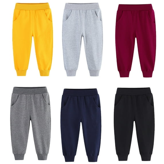 Esaierr Kids Toddler Cotton Sweatpants for Boys,Baby Sport Jogger Pants Summer Casual Active Playwear Sweats Pants Little Boys Spring Summer Fall Pants for 1-9Years