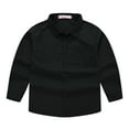 thumbnail image 1 of Esaierr Kids Toddler Dress Shirts for Boys Girls Long Sleeve Lapel Shirt with Buttons Spring Fall Solid Color Tops 4-12T, 1 of 8