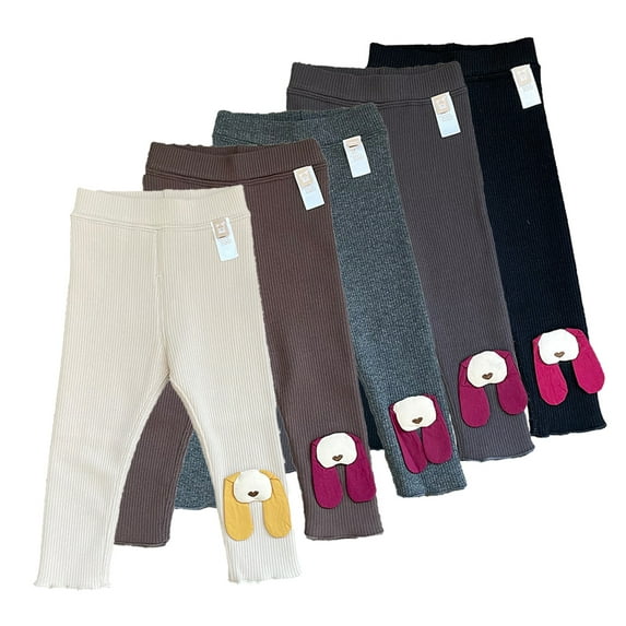 Esaierr Kids Toddler Fleece Leggings Pants for Girls,Baby Fall Winte Bottoms Thick Warm Stretch Pants Kid Casual Underpants Slim Fit Pants Little Girls Sports Thermal Tights Trousers for -7Y