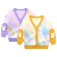 thumbnail image 1 of Esaierr Kids Toddler Girls Autumn Winter Cardigan Sweater Jacket Knitted Cardigan Outwear Newborn Girl Cartoon V-Neck Sweater Cardigan Coat, 1 of 6