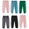 thumbnail image 1 of Esaierr Kids Toddler Jogger Sweatpants for Boys Girls，Baby Sport Jogger Pants Striped Sweats Pants Elastic Waist Casual Spring Fall Anti-Mosquito Pants for 1-10T, 1 of 8