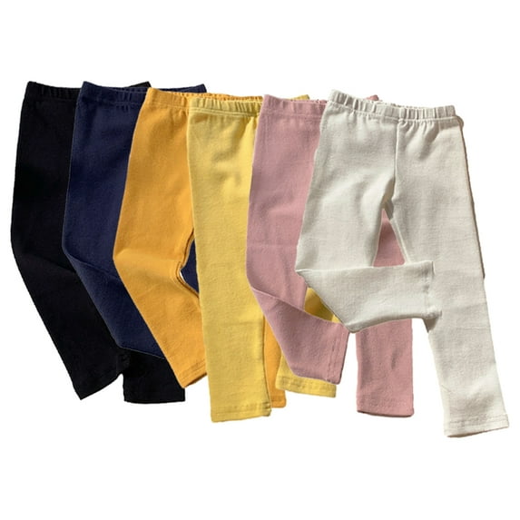 Esaierr Kids Toddler Leggings for Boys Girls 6M-10Y Baby Underpants Solid Color Leggings Soft Cotton Unisex Bottoms Babies Sports Tights Pants Baby Underpants