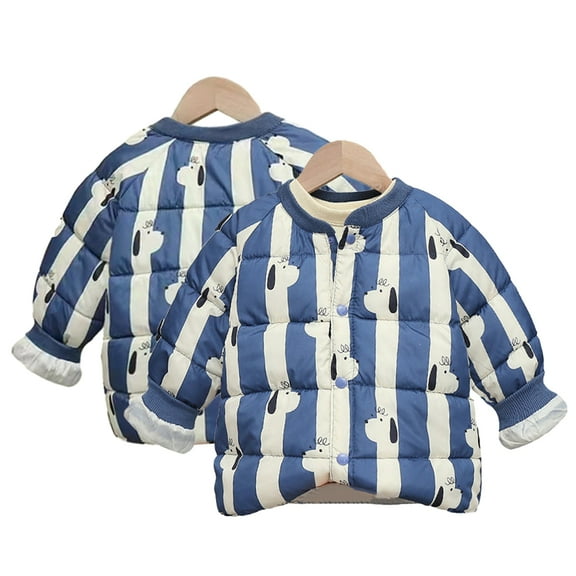 Esaierr Kids Toddler Puffer down Jacket for Boys Girls ,Baby Fall Winter Thick Warm Hooded Outwear Infant Cartoon lightweight comfort short down Jackets,Size 9M-6Y