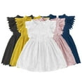 thumbnail image 1 of Esaierr Kids Toddler Short Sleeve Dresses for Girls,Baby Summer Princess Dress Newborn Cute A-line Dress Casual Dress Swing Dresses Ruffle Sleeve Dress for 6M-6T, 1 of 8