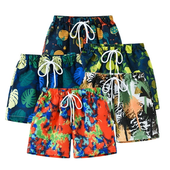 Esaierr Kids Toddler Shorts for Boys Girls,Baby Summer Print Short Pants Little Boys Girls Athletic Shorts Elastic Casual Drawstring Shorts Pants for 2-8Y