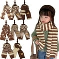 thumbnail image 1 of Esaierr Kids Toddler Soft Scarf Boys Girls Warm Scarf Neck Warmer Knit Winter Scarf Bear Classic Scarf, 1 of 1