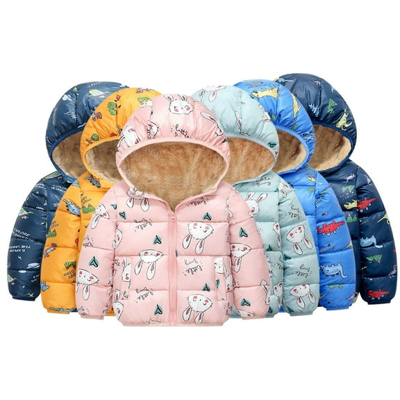 Esaierr Kids Toddler Winter Fleece Coat Jackets for Girls Boys Bear Ear Hooded Coat Baby Zipper Fleece Warm Outerwear for 1-7Y