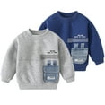 thumbnail image 1 of Esaierr Kids Toddler Winter Fleece Sweatshirt for Boys Girls Baby Long-Sleeved Round Neck Warm Sweatsuit Unisex Kid Plush Warmth Fall WinterPullover Top for 1-7Y, 1 of 6