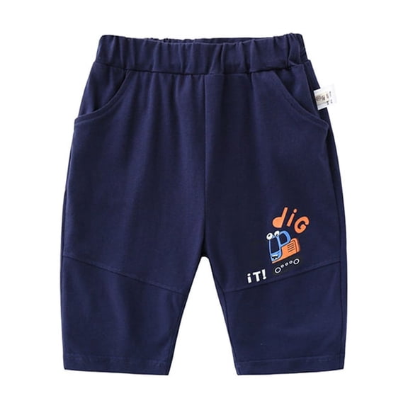 Esaierr Kids Toddlers Boys Shorts Sweatpants Seven-Point Pants Elastic Waist Summer Casual Pants Baby Solid Colour Athletic Sweat Pants 1-8T