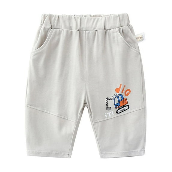 Esaierr Kids Toddlers Boys Shorts Sweatpants Seven-Point Pants Elastic Waist Summer Casual Pants Baby Solid Colour Athletic Sweat Pants 1-8T